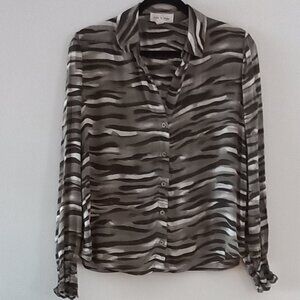 CLOTH & STONE tiger striped blouse